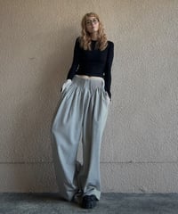 pleat wide pants