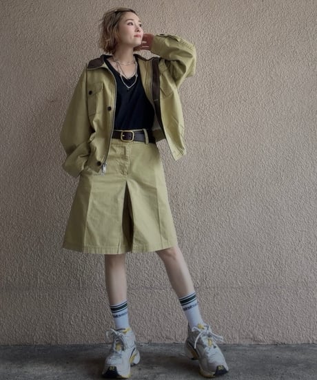 bicolor half pants