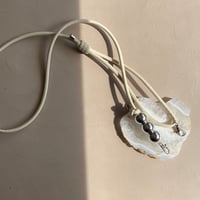 shoulder strap 【silver beads・Ivory】