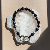 wood beads　strap　【Black】