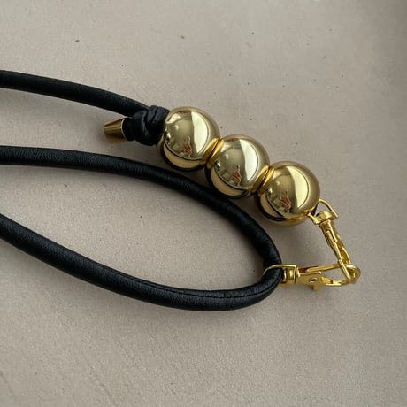 shoulder strap 【gold beads・Black】