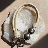 5周年限定Hand strap 【silver beads・Ivory】