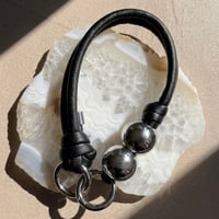 Hand strap 【silver beads・Black】