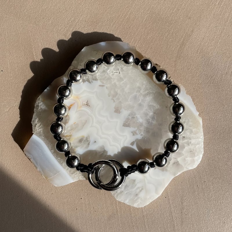 Hand strap 【silverbeads・Black】 | mot