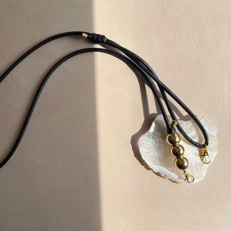 shoulder strap 【gold beads・Black】