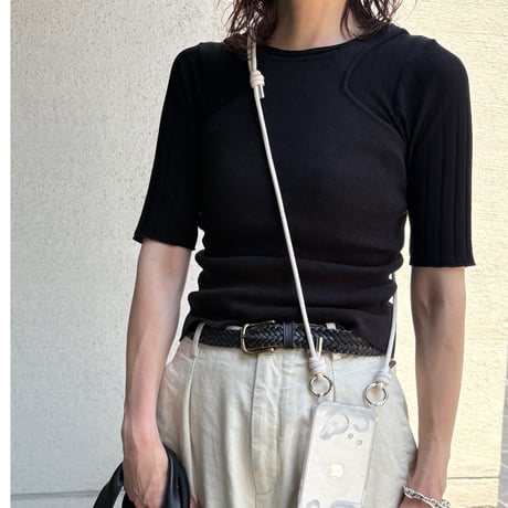 Simple sholder strap【Black・Ivory】