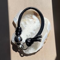 Hand strap 【silver beads・Black】