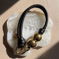 5周年限定Hand strap 【gold beads・Black】