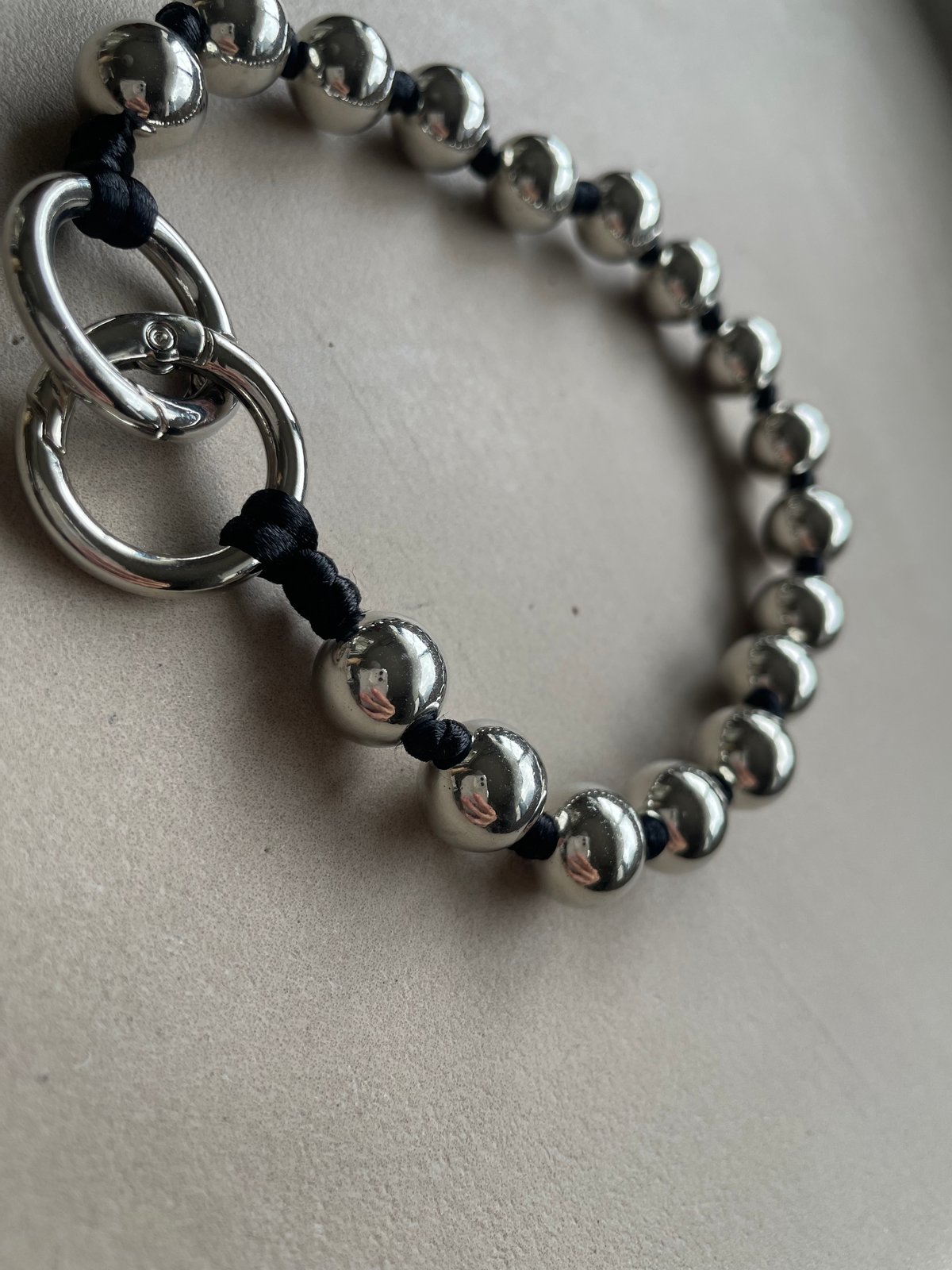 Hand strap 【silverbeads・Black】 | mot