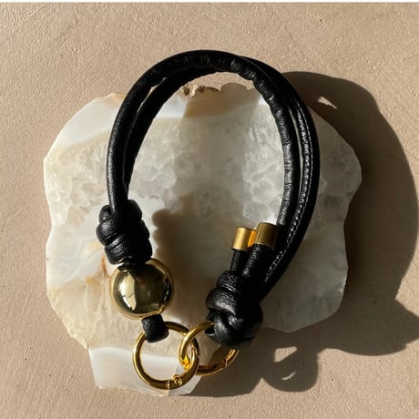 Hand strap 【gold beads・Black】
