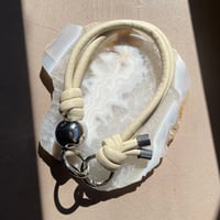 Hand strap 【silver beads・Ivory】