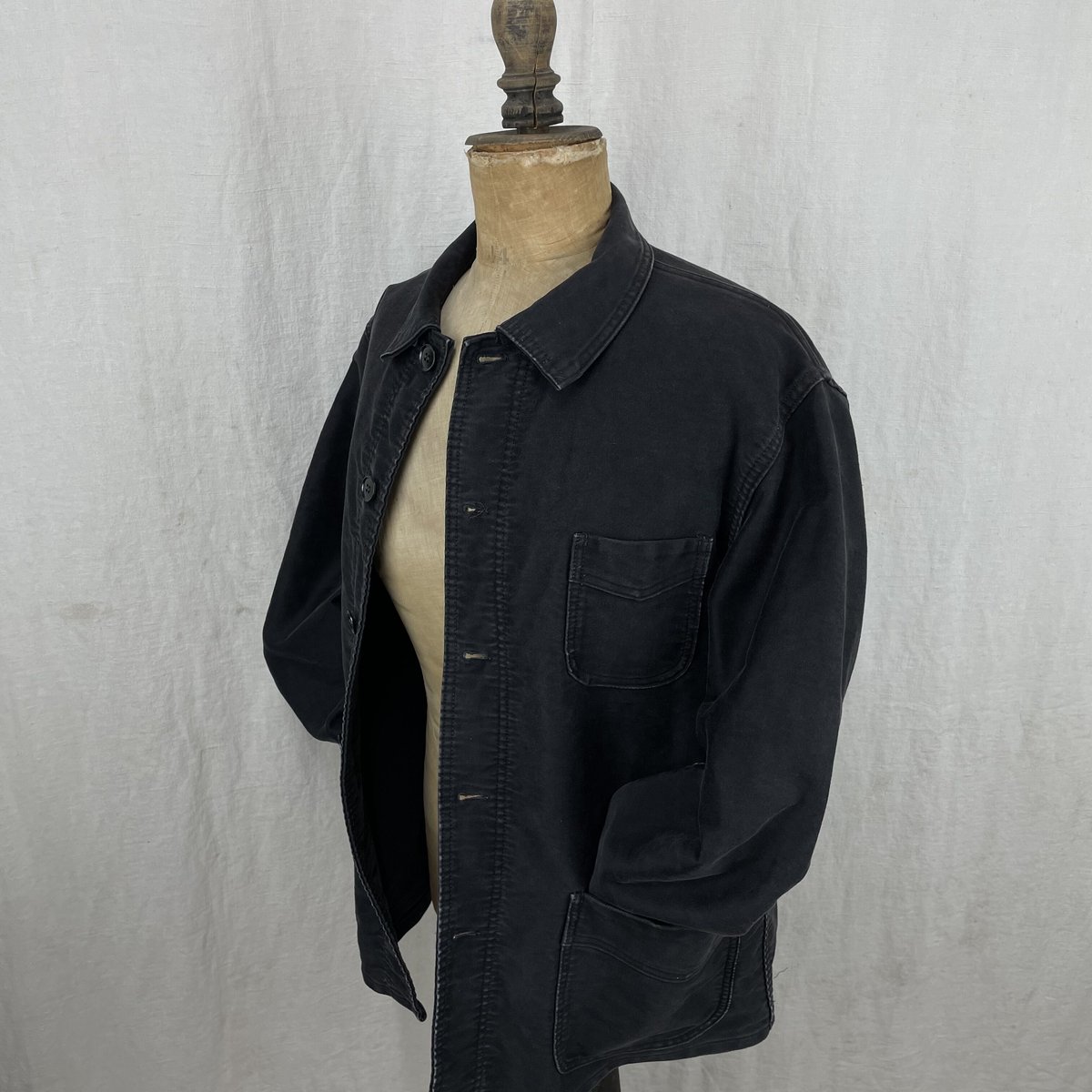 Le Mont St Michel Black Moleskin Jacket | Kiffe Le Mont St Michel Black Moleskin Jacket | Kiffe