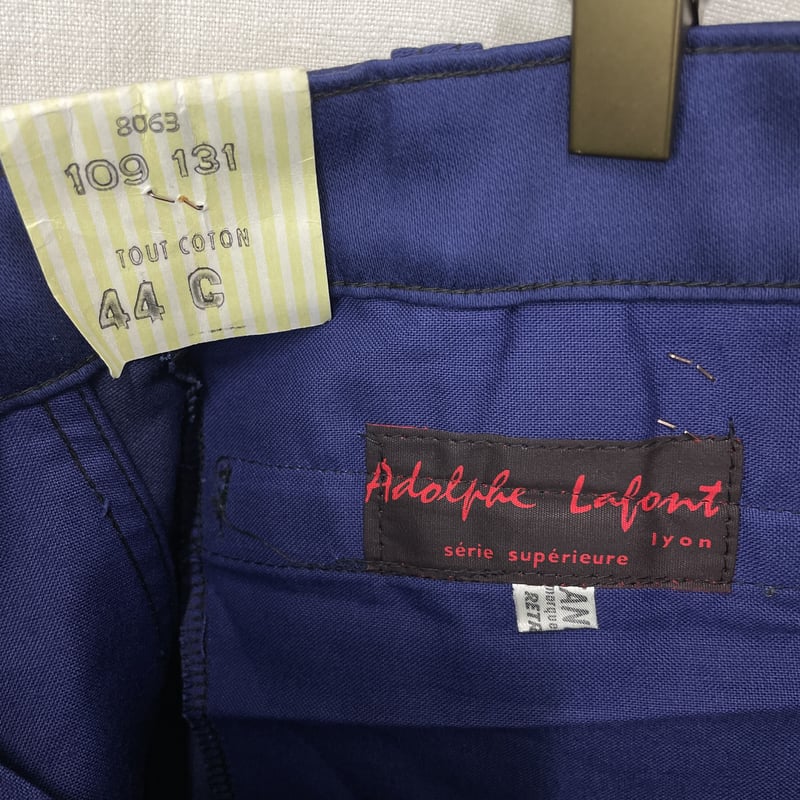 Adolphe Lafont Blue Moleskin Pants Deadstock |