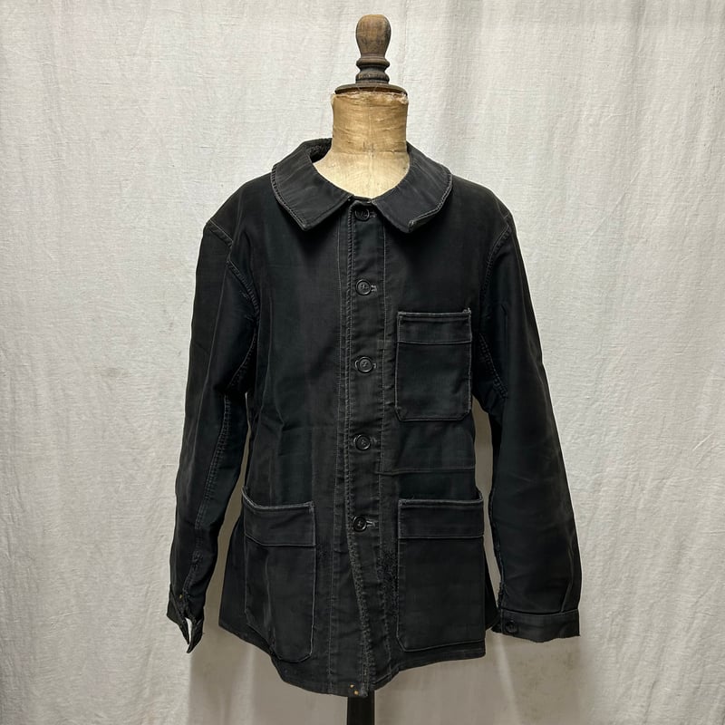 Adolphe Lafont Black Moleskin Jacket Oldtag | K
