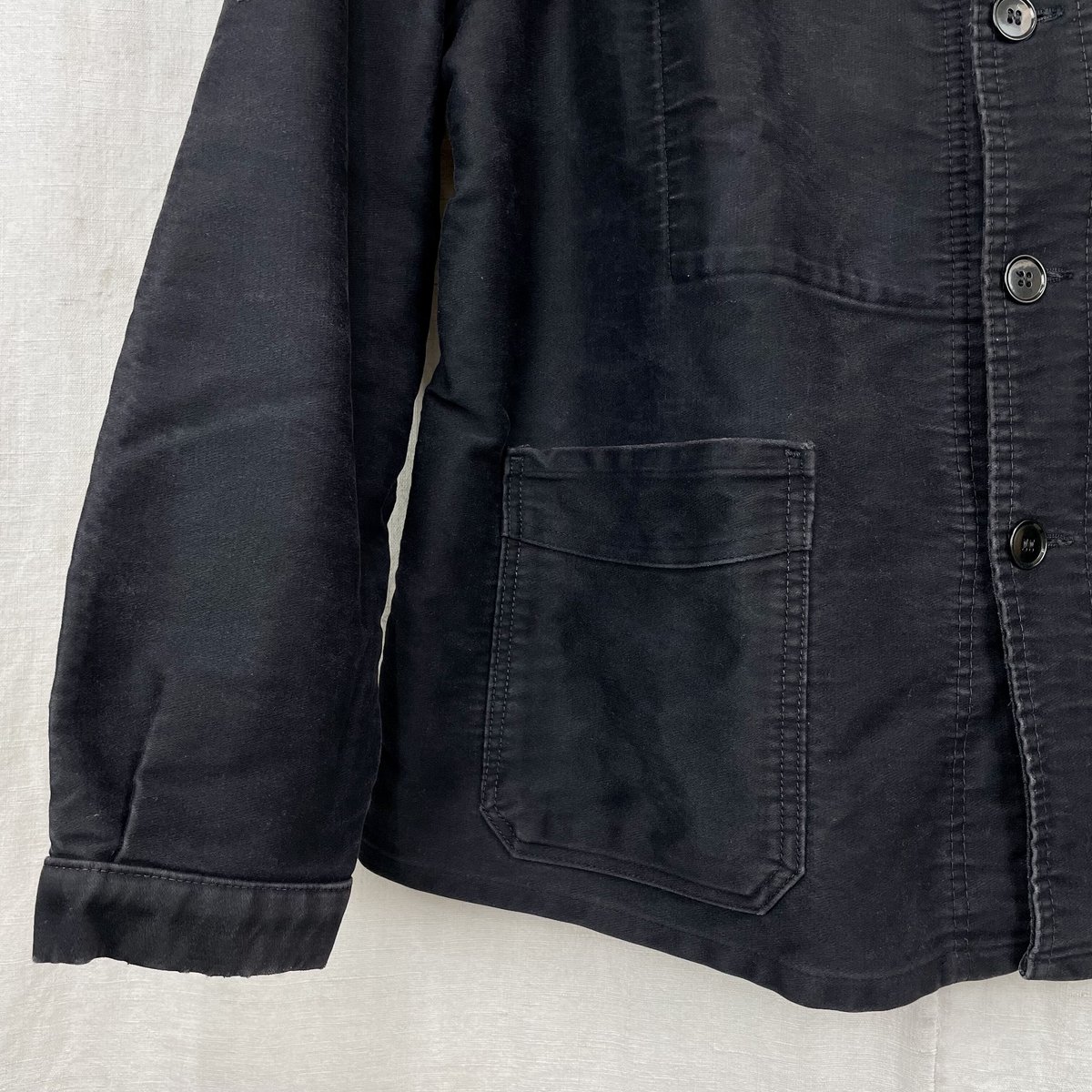 Le Mont St Michel Black Moleskin Jacket Size56 Le Mont St Michel Black Moleskin Jacket Size56