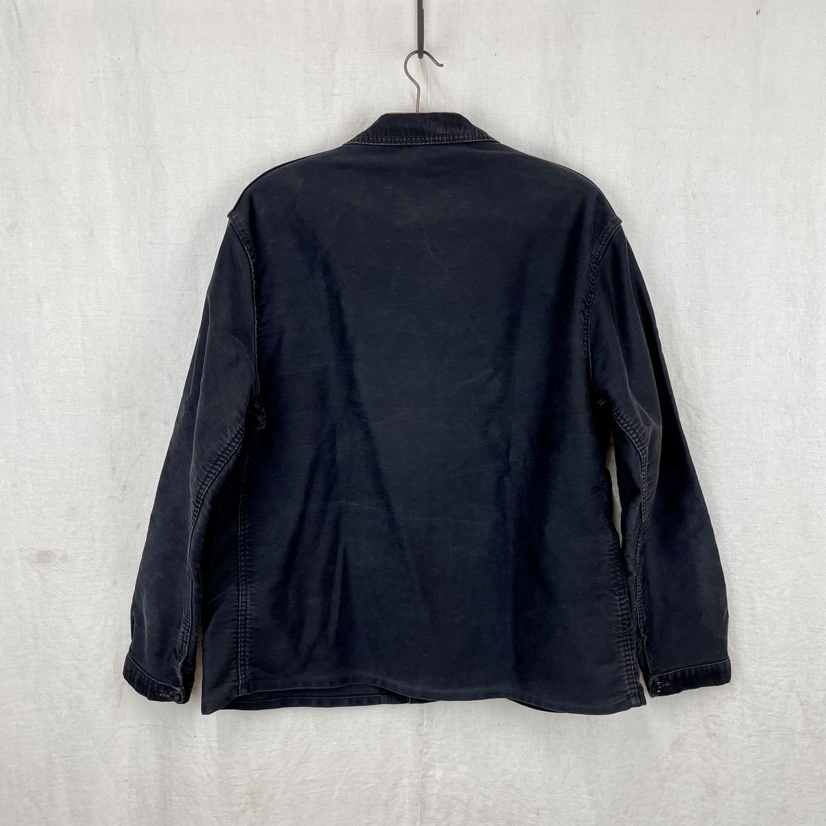 Le Mont St Michel Black Moleskin Jacket Size56