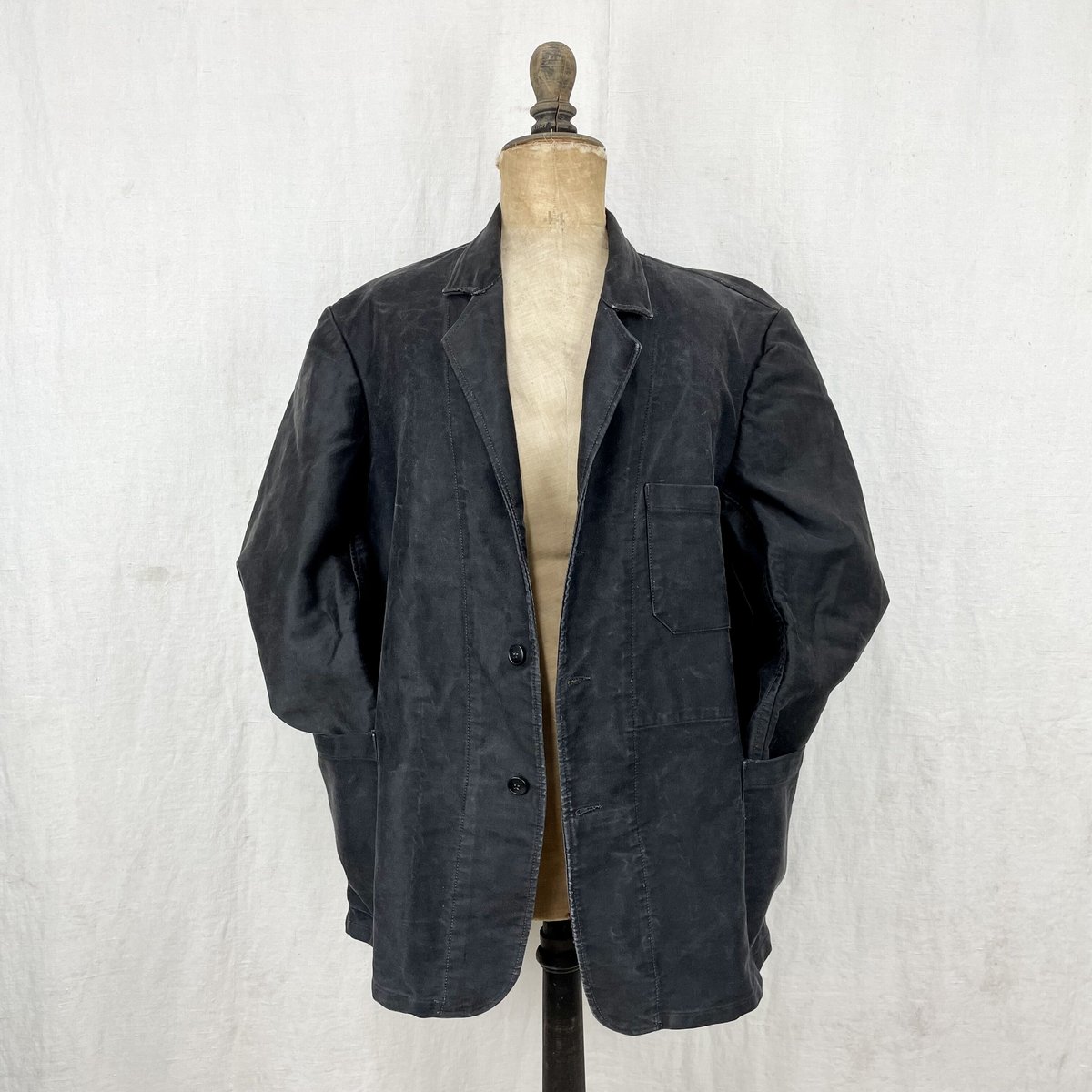 Dubure & Deverchere Black Moleskin Lapel Jacket...