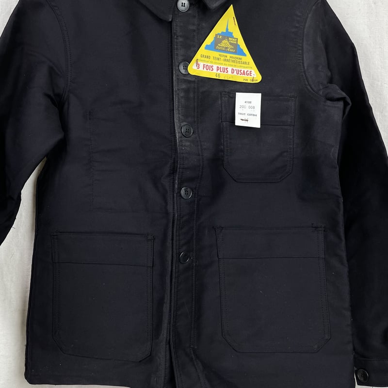 Le Mont St Michel Black Moleskin Jacket Size46 Le Mont St Michel Black Moleskin Jacket Size46