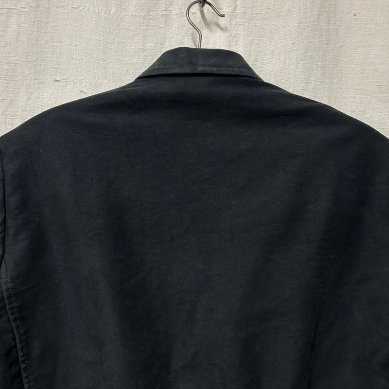 50s ブラックモールスキン　dubure & deverchere 40s DUBURE & DEVERCHERE FRENCH BLACK MOLESKIN JACKET SIZE ML