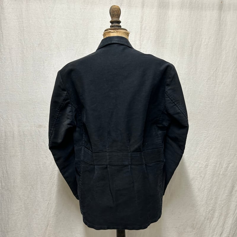 50s ブラックモールスキン　dubure & deverchere Dubure & Deverchere Black Moleskin Lapel Jacket