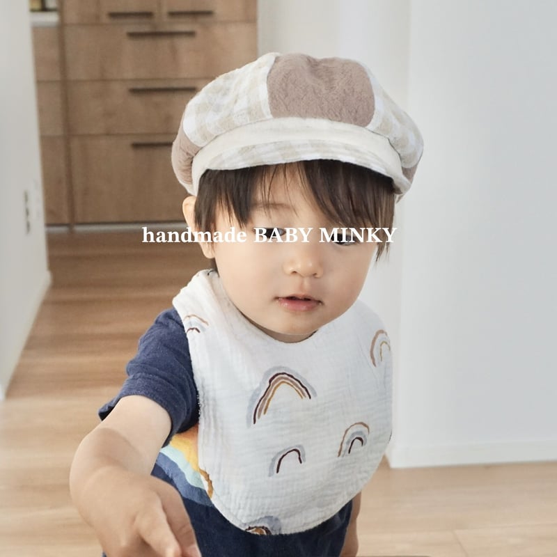 ★★サンプル*No.41*★★ハンドメイドスタイ★★ ベビースタイ 【レインボー/ L】 | handmade BABY MINKY