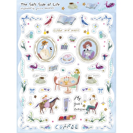 【今だけ特別価格★全種4枚セット】+ShincoUematsu 箔押し透明大シール