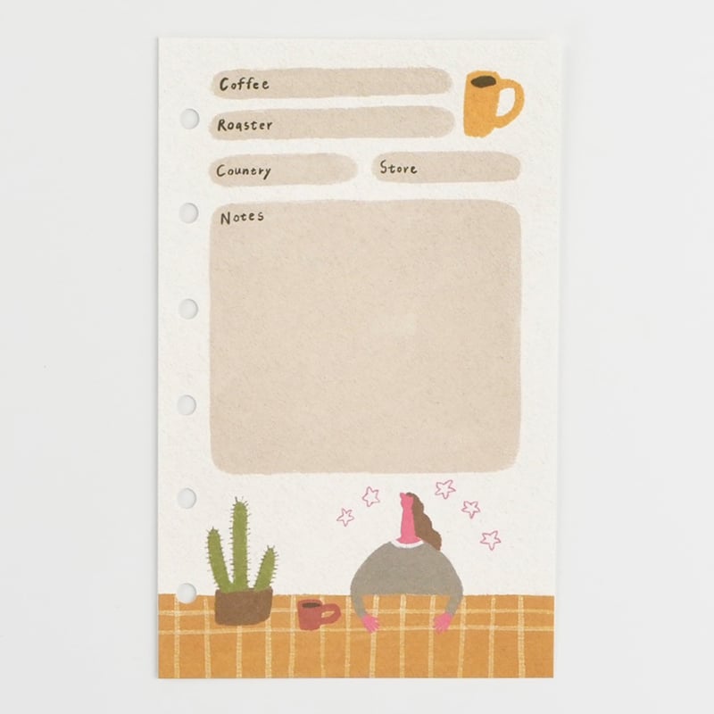 三嶋さつき｜「MY COFFEE LOG」 システム手帳 リフィル MINI6 | FUJI