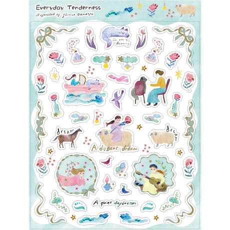 +ShincoUematsu 箔押し透明大シール 03 Everyday Tenderness