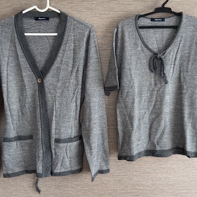 アクアスキュータム】グレー/ニットアンサンブル | USED SHOP NORA 