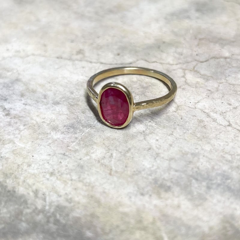 ルビー】k10シンプルリング | 煌美術工芸