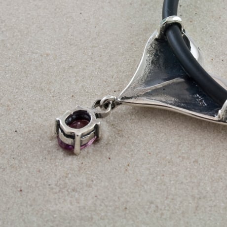 Dolphin tail Pink Tourmaline Pendant