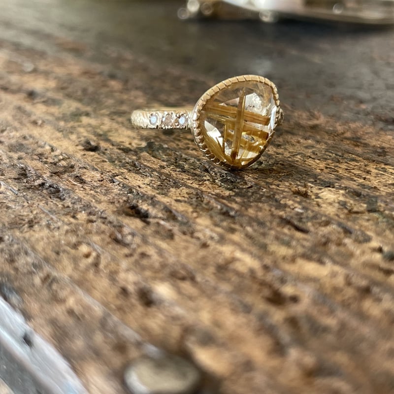 ルチルクォーツ】k10リング/1 | 煌美術工芸 ルチルクォーツ】k10リング/1 | 煌美術工芸