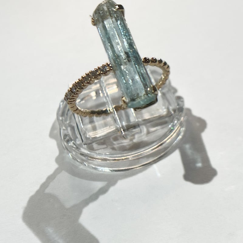 アクアマリン.ダイアモンド】k10リング | 煌美術工芸