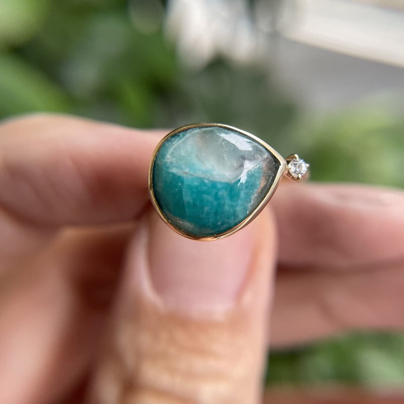 アマゾナイトシリカ】k10リング | 煌美術工芸