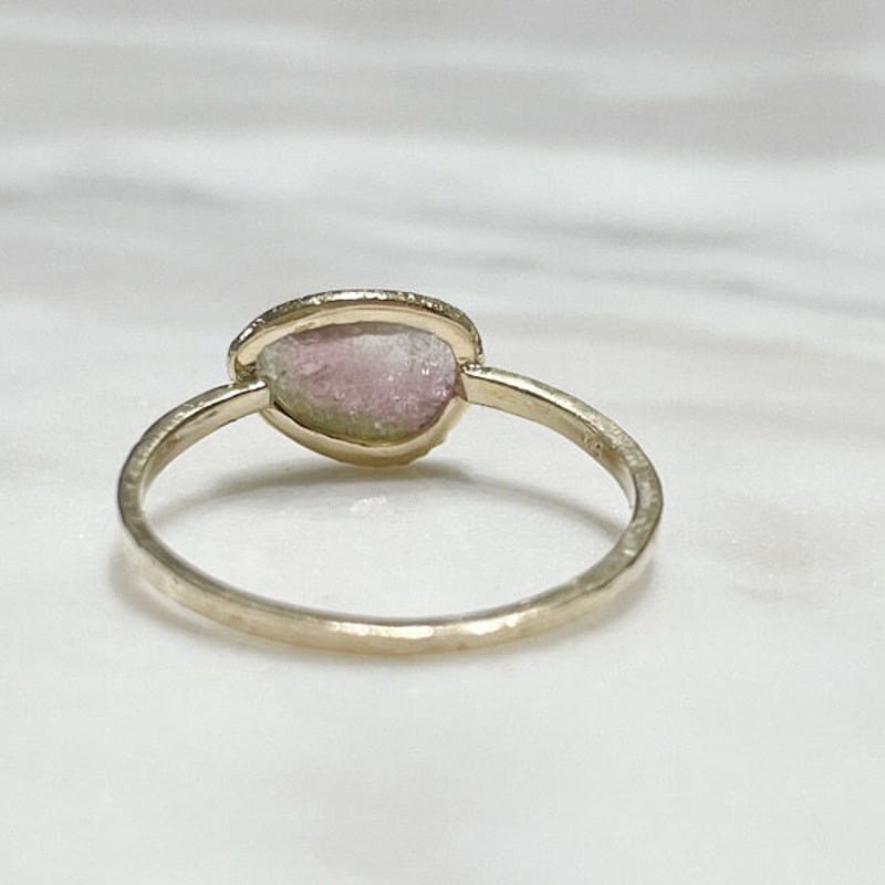 バイカラートルマリンK10リング　12号 バイカラートルマリンK10リング