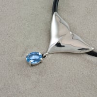 Dolphin tail Aquamarine Pendant