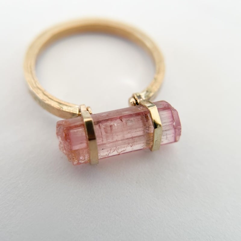 トルマリン原石リング トルマリン】k10原石リング | 煌美術工芸（Kira Art Jewelry）