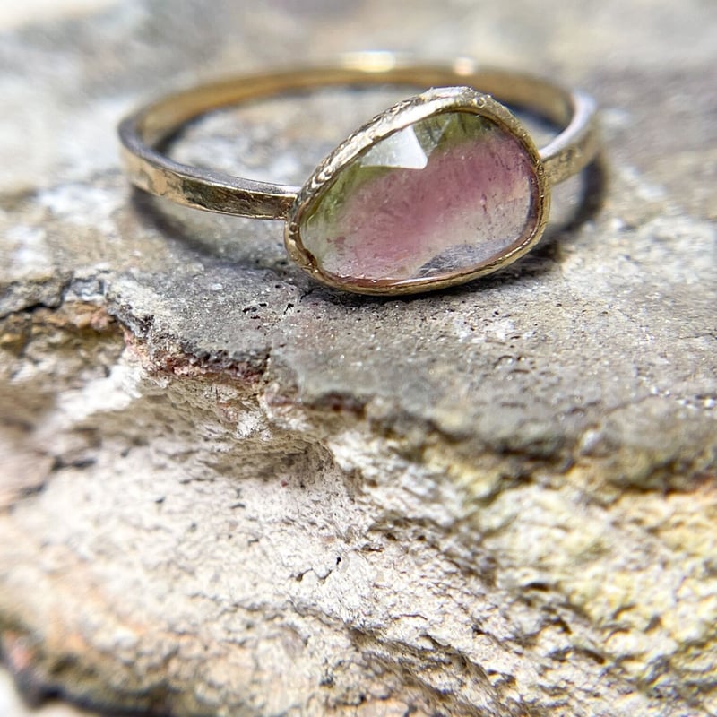 バイカラートルマリンK10リング