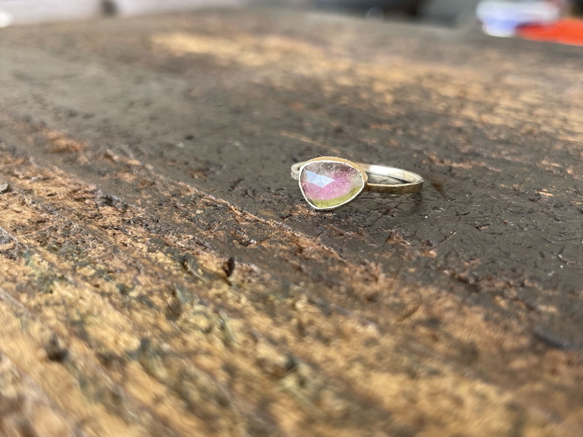 K10 バイカラートルマリン　スペサタイトガーネット　リング　マルチカラー K10 バイカラートルマリンスペサタイトガーネットリングマルチカラー