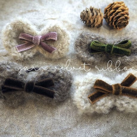 ❉ yarn velvet ribbon / 4colors