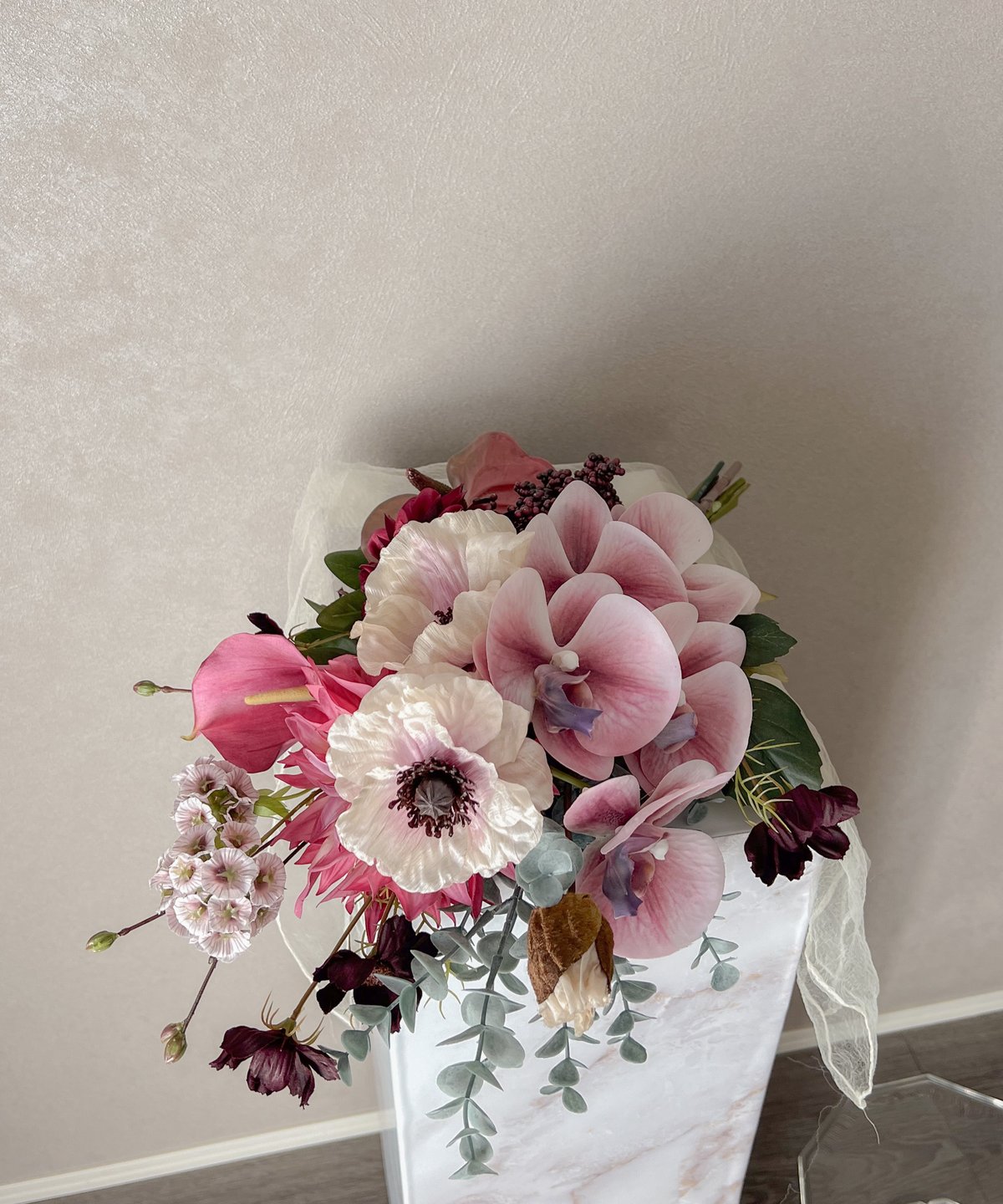 パープルラベンダーのブーケ | 造花ブーケ ウェディングブーケ