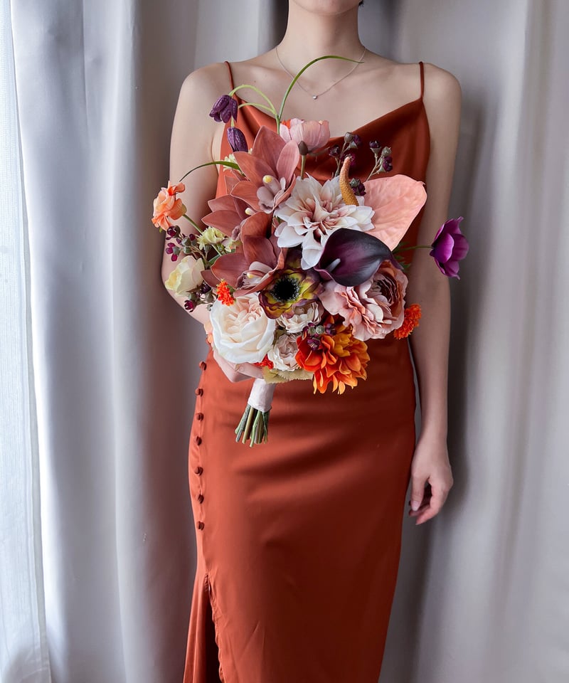 ディープタントのブーケ| 造花ブーケ | doille doillette