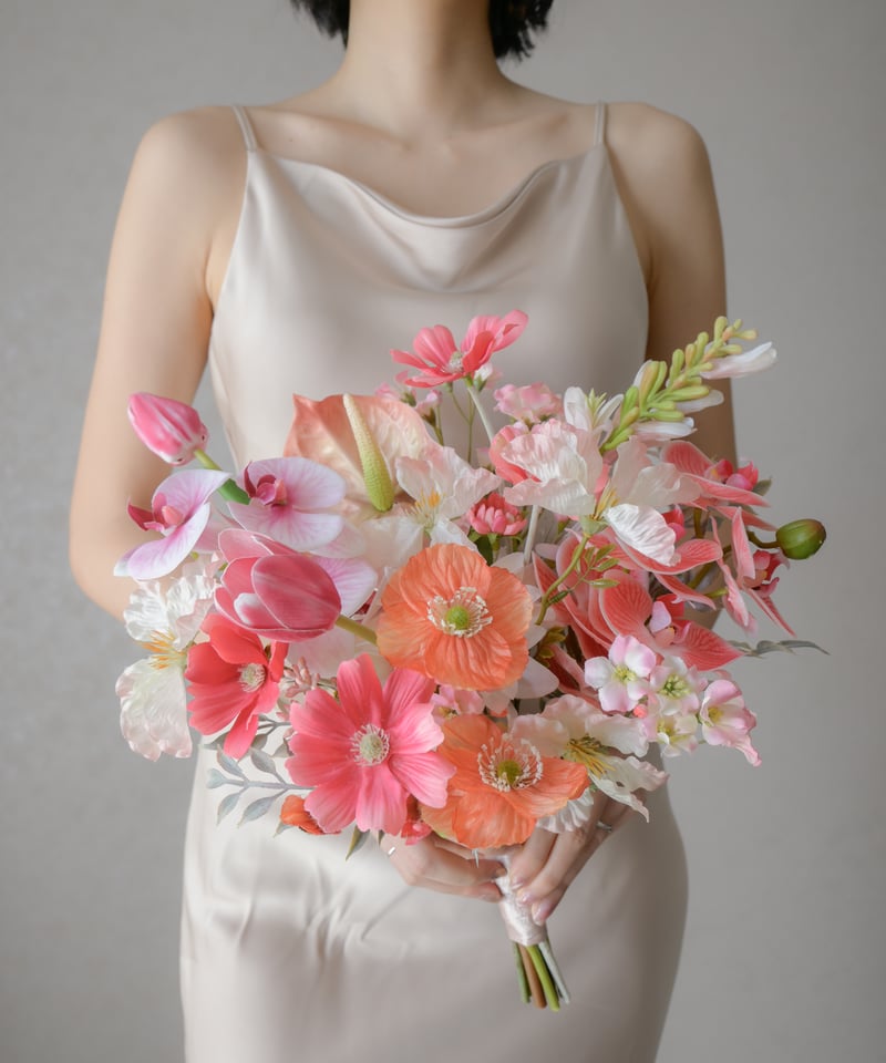 L.i.F design アーティシャルフラワー 造花 ウェディングブーケ スイートスプリングのブーケ | 造花ブーケ ウェディングブーケ