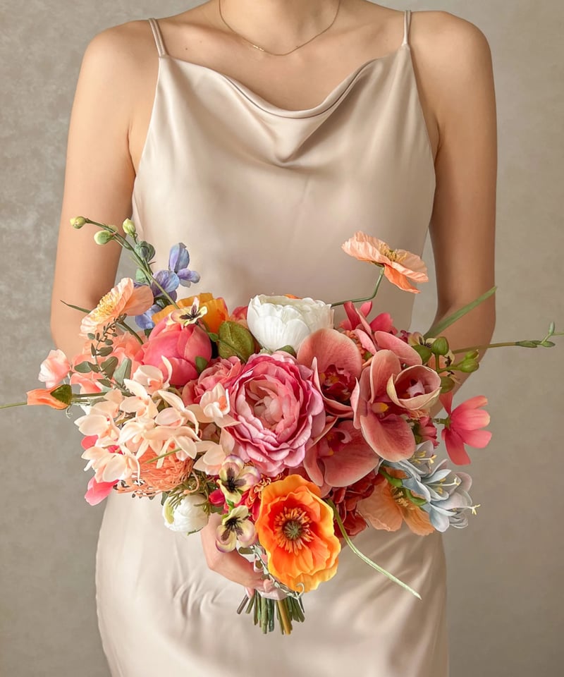 サマーホリデイなブーケ | 造花ブーケ ウェディングブーケ 持ち込み