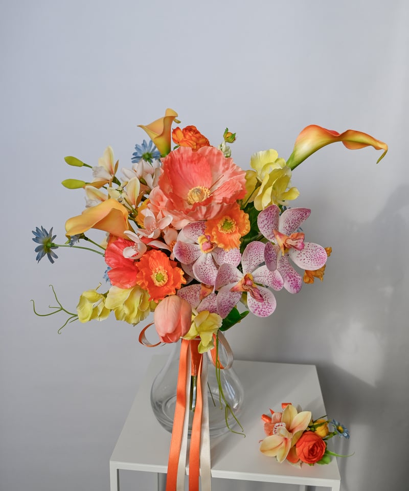 カラフリルブーケ | 造花ブーケ ウェディングブーケ 持ち込みブーケ