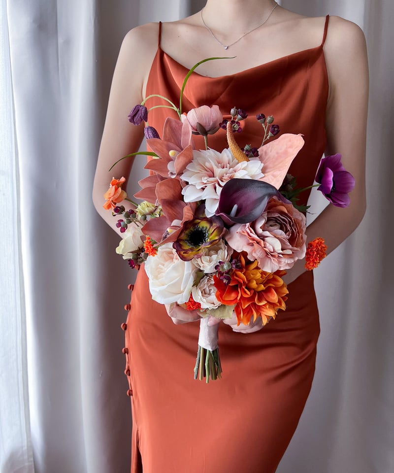 ディープタントのブーケ| 造花ブーケ | doille doillette