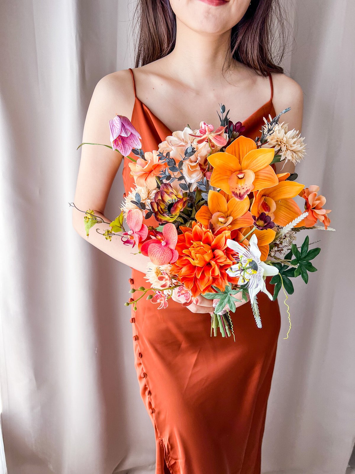 オランジュのブーケ| 造花ブーケ ウェディングブーケ アーティシャル