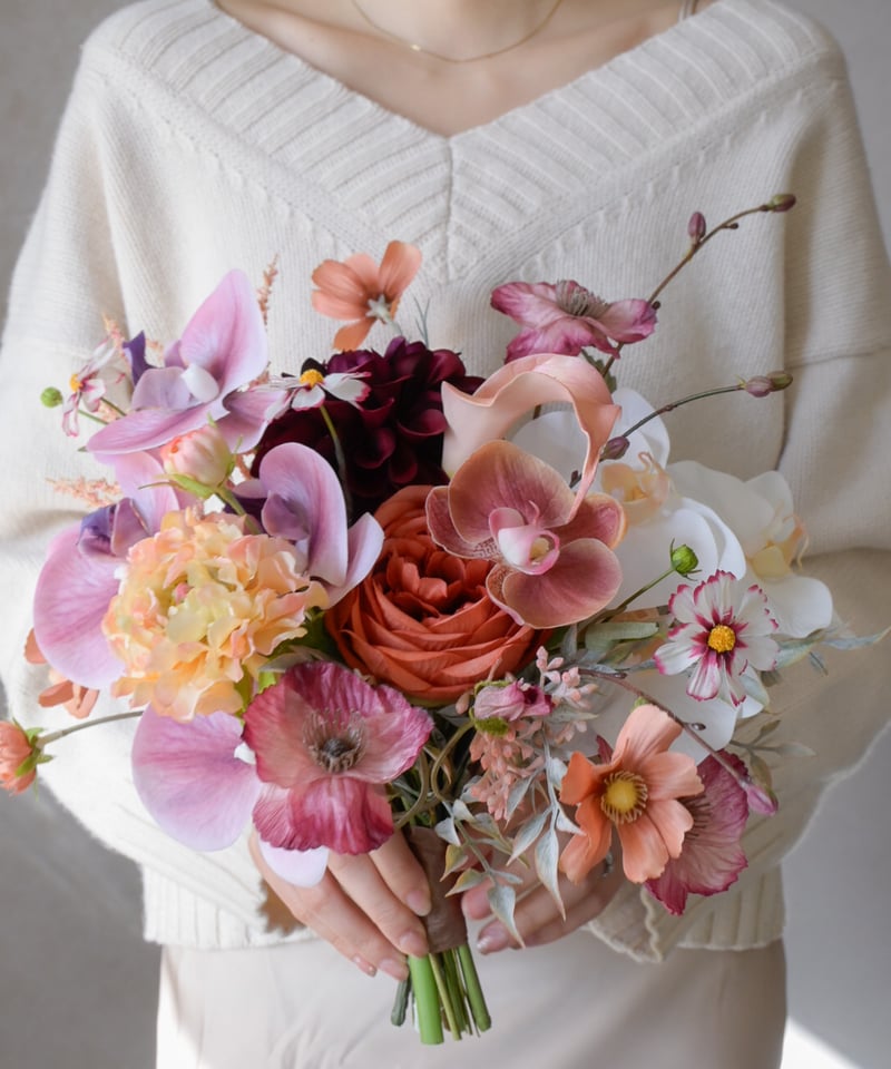 受注生産 】テラコッタパールのブーケ | 造花ブーケ 受注生産 】テラコッタパールのブーケ | 造花ブーケ