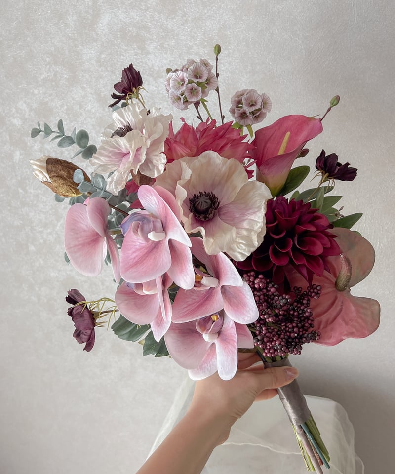 パープルラベンダーのブーケ | 造花ブーケ ウェディングブーケ