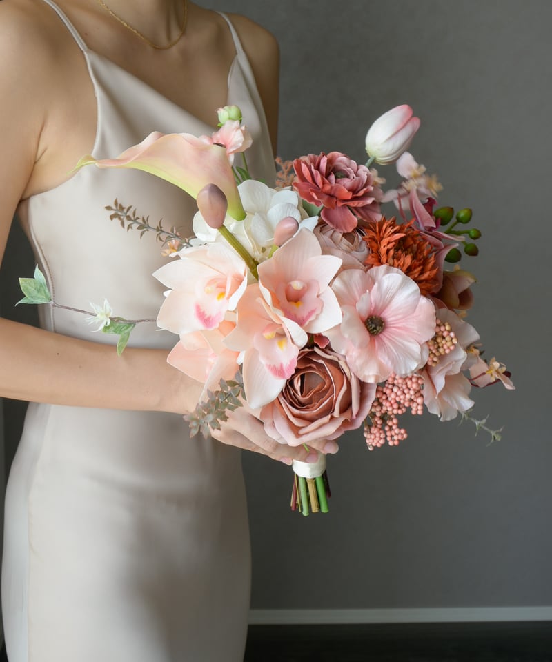 即納】オータムラナンキュラスのブーケ | 造花ブーケ ウェディング  